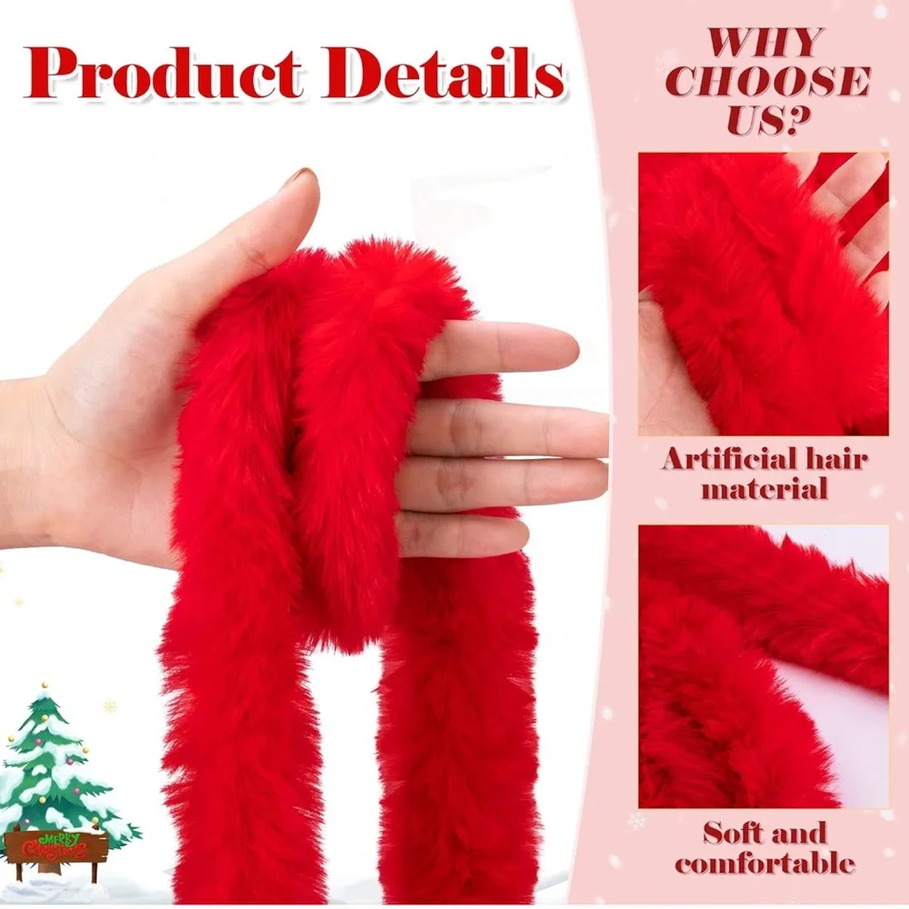 Wehhbtye 2 Pcs Christmas Tree Winding Garland, 2'' x 66 Ft Artificial